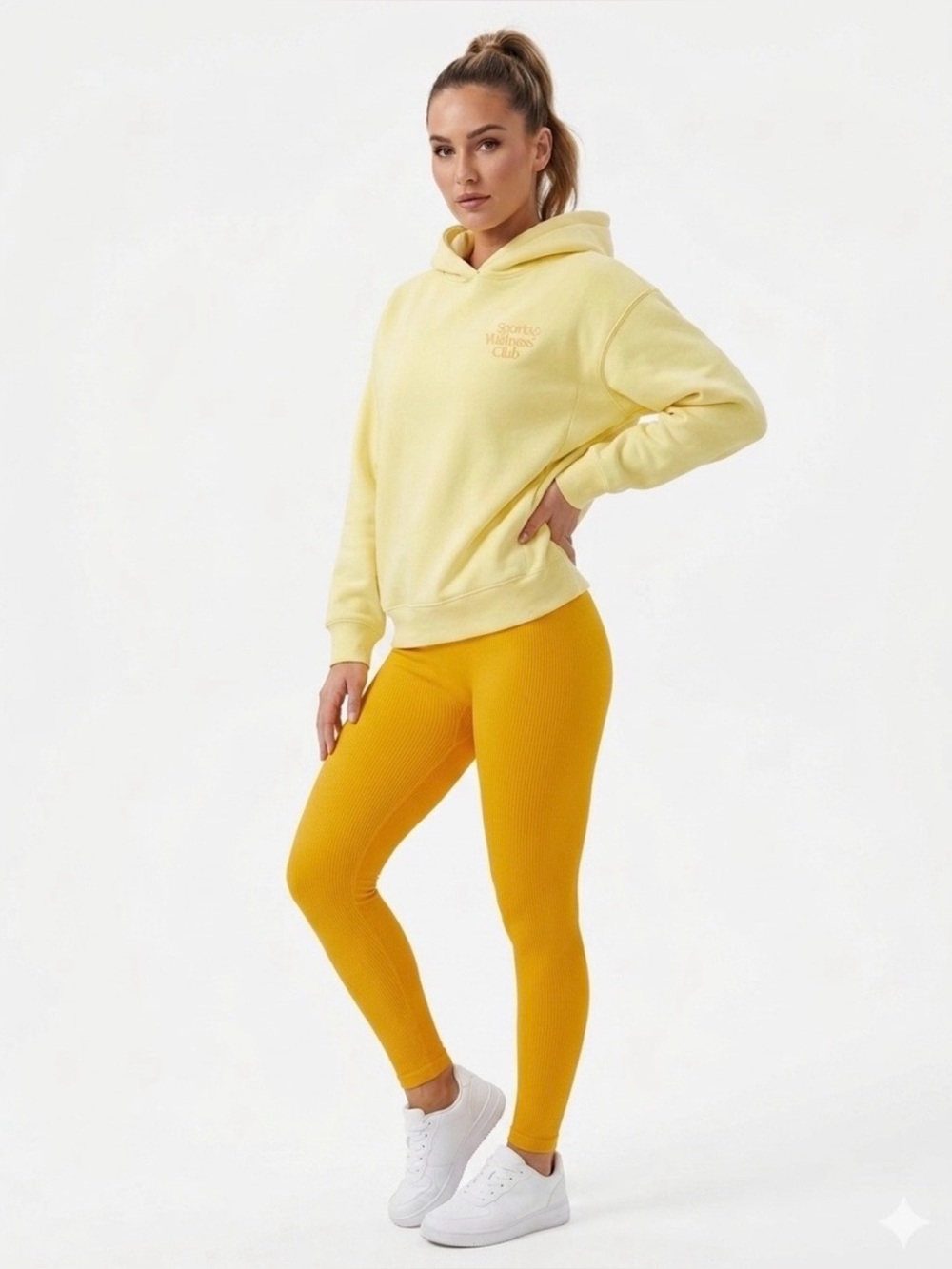 WILO Yellow Hoodie and Leggings Set ( butter Yellow) Size XS